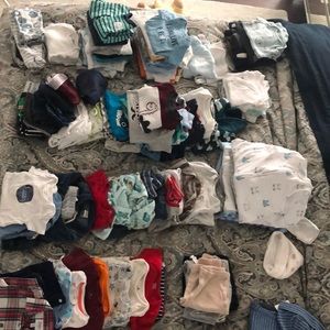 Wardrobe of boys clothing NB thru 3-6 month